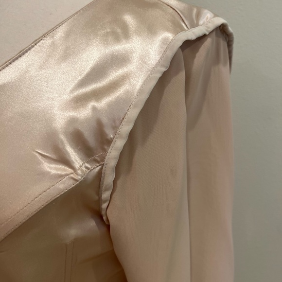 Custom formal long gown dress with train size 16 18 1X 2X Plus Size nude - Picture 8 of 11